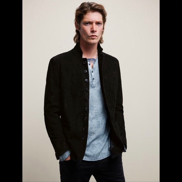 John Varvatos Goat suede multibutton cutaway Jacket. Size EU50 USA40. BNWT